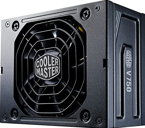Cooler Master V750 SFX Gold - Fuente de Alimentación 750W 80 PLUS Gold Fully Modular, PSU SFF/mini-ITX, Ventilador Silencioso FDB 92mm, Modo Semi-Fanless, Soporte SFX/ATX, Plug UE