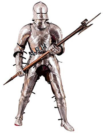 Mittelalterlicher Ritter Gothic Stahl tragbar voller Rüstung