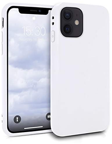 MyGadget Hülle kompatibel mit iPhone 12 Mini - robuste Handyhülle TPU Case Slim Silikonhülle - Back Cover Kratzfest Schutzhülle matt Weiß