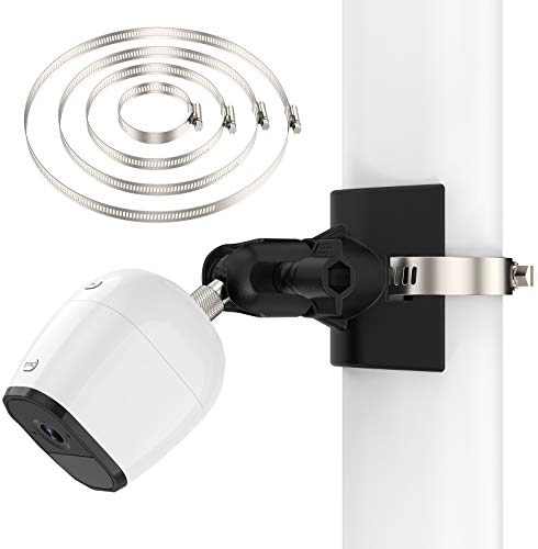 HOLACA Pole Mount Compatible with Eufycam 1/2/2C/2C Pro/3/3C/E, Arl o Pro 2/3/4/Ultra 1&2/Essential Surveillance Cameras, and Other Cameras with 1/4 Thread, Black | 2PCS
