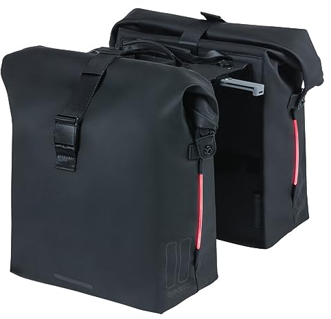 Basil Doppelpacktasche SoHo Nordlicht MIK Befestigung: MIK System | Night schwarz