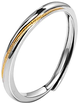 sis-woner Paar Ring Offen 925 Silber Paar Ring Mode Geschenk Ring