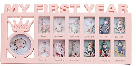 Baby Bilderrahmen Mein Erstes Jahr Erinnerung Babyparty Ersten Geburtstag Geschenke 12 Monate Fotogalerie für 12 Fotos Fotocollage Foto Momente Erinnerungs Rahme Baby Geburtsgeschenk