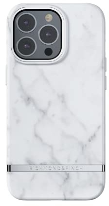 RICHMOND & FINCH Designed for iPhone 13 Pro Case, 6.1 Inches, White Marble Case, Shockproof, Raised Edges, Fully Protective Phone Cover