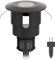 ledscom.de LED Bodeneinbauleuchte ATRIA für außen, IP65, schwarz, rund, 40mm Ø, warmweiß