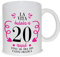 thedifferent Tazza Colazione Latte thè Mug Relax con grafica - La vita inizia a 20 venti Anni fino ad ora ho fatto pratica - idea regalo Compleanno Natale Mamma Amica Sorella Nonna Zia