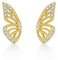 ZHOU LIU FU 925 Silber Ohrringe für Damen Zirkonia Ohrstecker Schmetterling Schmuck Hypoallergen Ohrschmuck Gold Ohrring Klein Jewels Perlmutt Vergoldet Vintage Echtsilber Geschenk Frauen