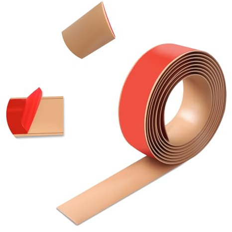 400cm×5cm Übergangsleiste Selbstklebend, Vinylboden Selbstklebnd, Türleiste Selbstklebend wird Verwendet, um Bodenlücken, Teppichfliesen, Fliesenfliesen, Fliesenfliesen zu Verbinden(Braun)