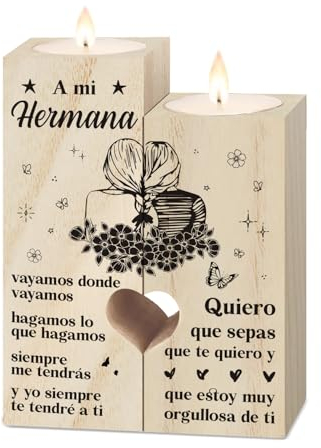 Regalo para Hermana - Candelabros Sister para Cumpleaños, Regalos Originales para Hermanas