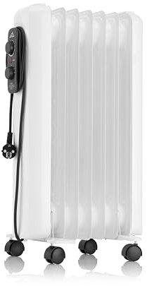 ETA Ölradiator I Solero I 3 Stufen I 600W, 900W und 1500W I Thermostat I 4 Rollen I 7 Rippen I Elektroheizkörper