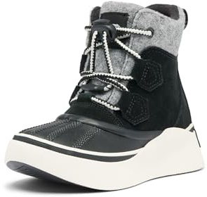 SOREL Children's Out N About lV Chillz Waterproof Boot, Schwarz/Kreide, 3 Big Kid
