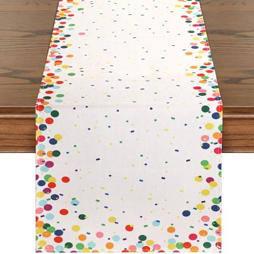 Tischläufer Geburtstag Deko Tischläufer Happy Birthday Tischdecke Bunt Festliche Luftballons Table Runner 40x140cm Tisch Läufer Tischband Für Partys Geburtstage Hochzeiten Babypartys Usw Dekor