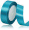 Türkis Blau Satinbands 20mm Breit, 22m Schleifenband, Geschenkband für Geschenkverpackungen, DIY Handwerk, Blumensträuße, Nähprojekte, Schleifenherstellung, Geburtstags- und Hochzeitsdekorationen