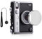 Rieibi Lens Cap for Fujifilm Instax Mini Evo, Fuji Mini Accessories for Instax Mini Evo Lens Cover with Anti-Loss Rope, PC Material Mini Evo Lens Cap with Flocking Internal - Grey