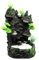 Mxming Aquarium Dekoration Kunstharz Stein Berg Fisch für Tank Sand Wasserfall Landschaft mit realistischen Details Sand Wasserfall Aquarium