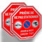 Ashoaza Aparcamiento prohibido Salida Coches Aluminio, 2 Parking Privado, Panel de Prohibición de Estacionar, Defensa de Entrar Octogonal 20 x 20 CM