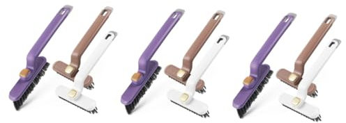 MAGICLULU 9pezzi Per Pulizia Fessure Rotante Spazzole Per Difficili Pulizia Crepe e Accessorio Versatile e Leggero