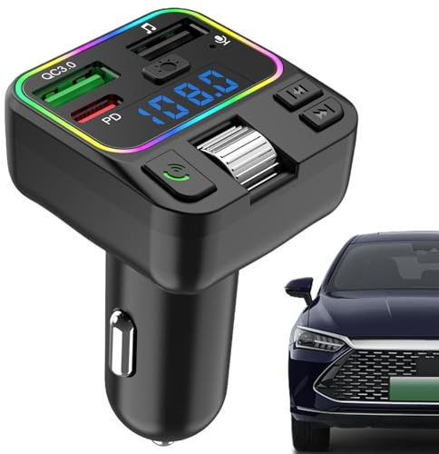 Transmisor de Radio FM Inalámbrico - Transmisor Fm Compacto Y Portátil | Dispone De Transmisión De Señal De Alta Calidad Y Configuración Simple, Ideal Para Transmitir Música Y Audio De D