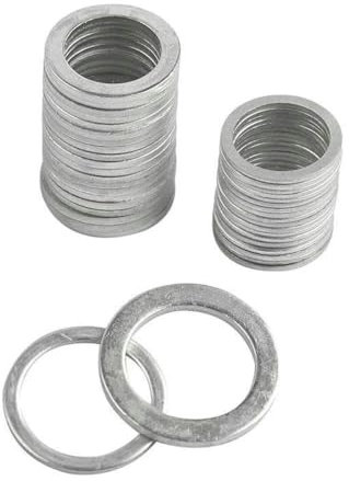 20 Stück M6-M26 Aluminium-Unterlegscheiben, Dichtung, flache Metall-Unterlegscheibe, Dichtungskappe, Ölverschlussdichtungen-26 x 34 x 2 mm