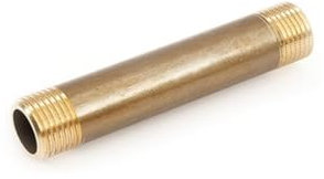 Tronchetto ottone filettato 1 x 10 cm barilotto maschio maschio prolunga