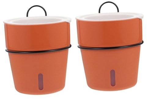 SUPVOX 2 Ensembles Pot de Fleur planteur de Fleurs Pots de Fleurs d'extérieur entrée bac de Culture bassine Plastique jardinière succulente en Plastique Pots à arrosage Automatique Rouge
