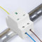 Din Rail Socket, Protective Contacting Socket for Distribution Panel, Din Rail Mounted Single Phase AC Outlet, Flame Retardant Nylon Casing (UK AC250V 13A)