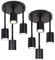 CBJKTX 2ER Deckenstrahler 4 Flammig Deckenlampe Schwarz - Schwenkbar Deckenleuchte LED GU10 Küchenlampe 350° Deckenspots Flurlampe Strahler für Küche Flur Schlafzimmer Wohnzimmer (ohne Leuchtmittel)