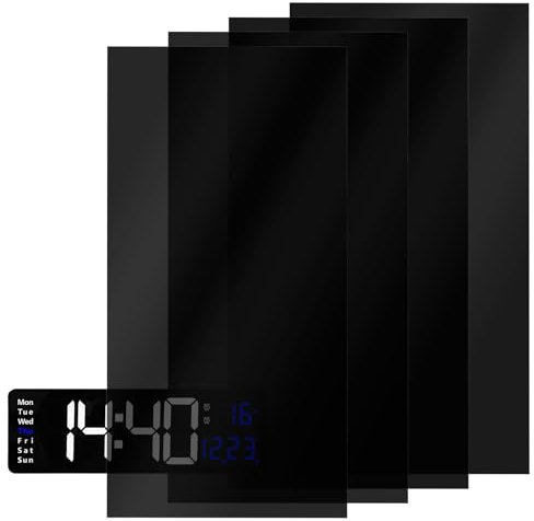 Hariendny Lichtdimmer Folie Selbstklebend, 4 Blätter LED Abdeckung, Abdunklungsfolie, Black Out-Edition, Lichtdimmer Folie Dimmt, Aufkleber Elektronikgeräte für Home, Office, Beleuchtung, Lichtwecker