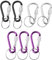 Asyduey 7 Pcs 5# vis de Verrouillage Mini Multicolore Aluminium Crochet Mousqueton avec Porte-cles