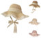 Strohhut für Damen, mit Spitze, Sommer, breite Krempe, Sonnenhut, faltbar, Strand, Reisen, aufrollbar, elegant, gehäkelt, Strohhut, beige, Einheitsgröße