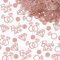 WUSJCOF 100 Pièces Décoration EVJF Confettis Bride Rose Doré Pailleté Décoration de Table Enterrement de Vie de Jeune Fille Femme Fête