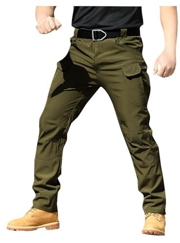 Générique Pantalon Tactique Homme X7 Cargo Treillis Militaire Randonnée Chasse Pantalon de Travail avec Plusieurs Poches，XS-4XL