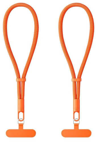 HOTUT Wrist Strap Lanyard for Phone, 2 Pack Adjustable Hand Wrist Strap Lanyard for Cellphone, Mobile Phone, Camera, Keys, Keychain, Flashlight, USB Flash Drives and More Device, Orange