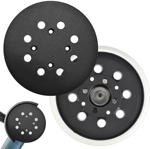 BIGP 2 Pezzi Piatto Abrasivo da 125 mm, Sistema a 8 Fori per Levigatrice Orbitale, compatibile con Bosch PEX 300 AE e PEX 400 AE Smerigliatrice Eccentrica, Piastra Abrasiva Media Dura
