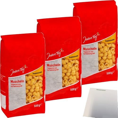 usy Bundle für Jeden Tag Suppennudeln Muscheln 3er Pack (3x500g Packung) + usy Block