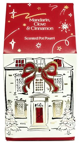M&S Scented Potpourri, Mandarin Clove and Cinnamon Scented, Decorative Christmas Theme with Pine Cone, Berries, Star Ornament