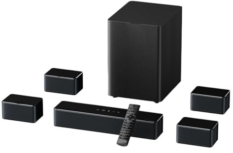 WAFOHSR 7.1Ch Soundbar With Dolby Atmos Surround Sound System For TV 4 Wired Speakers Bar For Versatile Connectivity(Poseidon D80)