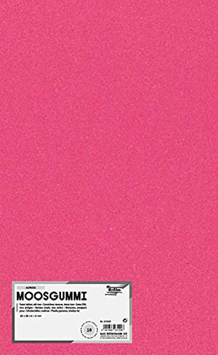 folia 231029 - Moosgummi, 2 mm, ca. 20 x 29 cm, 10 Bögen, altrosa - ideal für vielseitige Bastelarbeiten