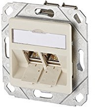 MC TECHNOLOGY BTR 10x E-DAT modul UPk-Dose 8/8(8) Cat.6 bestueck mit 2X Modul E-DAT modul RJ-45 werkzeuglos beschaltbar perlweiss