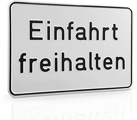 Betriebsausstattung24 Hinweisschild „Einfahrt freihalten“ - Aluminium - 25,0 x 15,0 cm - Schilder zur Grundbesitzkennzeichnung