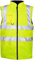 MyShoeStore Hi Viz Vis Bodywarmer Fleece Lined Reversible High Visibility Reflective Waterproof Workwear Security Safety Wear Warm Gilet Waistcoat Body Warmer Padded Vest Big (Yellow,L)