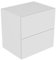 Keuco Sideboard Edition 11 31323, Bel., 2 Front -Auszüge, schwarz/Glas schwarz, 31323570100