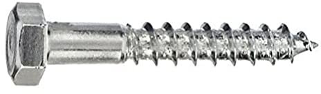 Connex Sechskant-Holzschrauben 8 x 60 mm, Edelstahl, DIN 571, 1000 g, KL4528060, Silber