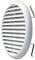 La Ventilazione TUR160B TUR160B-Y Griglia Plastica con Molle, Bianco, 175 mm, ø175 mm