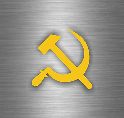 Akachafactory Selbstklebend Sticker Auto Hammer Sichel UDSSR Flagge USSR CCCP sovietique C