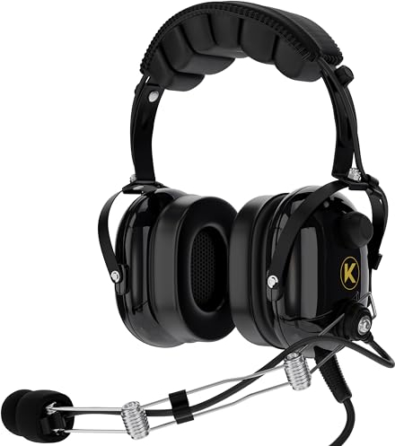 KORE AVIATION P1 Series PNR Pilot Aviation Headset, Schwarz
