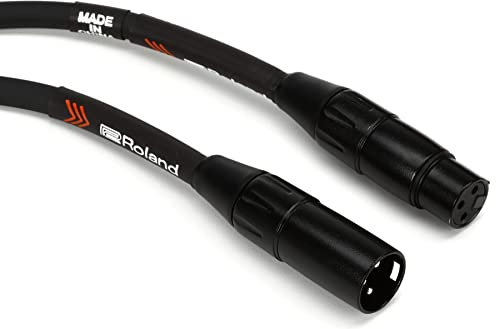 ROLAND Black Series - Cable de micrófono XLR de alta resistencia, 3 pies