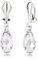 Schöner-SD Ohrclips Hänger 925 Silber Ohrringe Clip mit 17mm Kristall Briolette crystal klar