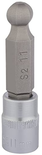 Draper 16294 3/8 Inch Square Drive Hexagonal Ball End Socket Bits, 11mm