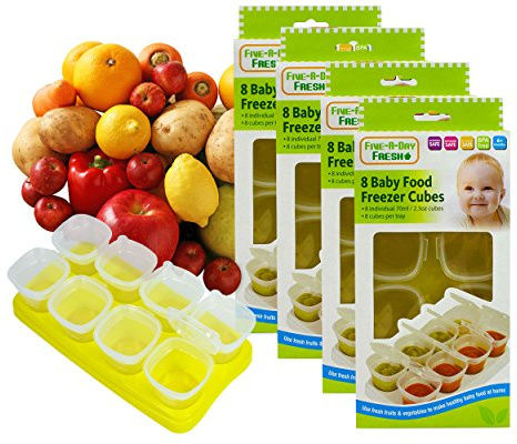 Baby Weaning Food Pots Freezer Tubs BPA Free Pack of 4